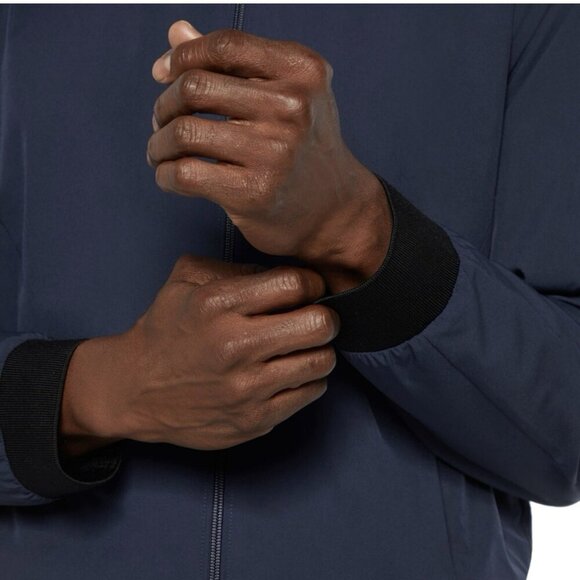 Express Men’s Lightweight Bomber Jacket Navy Blue Full Zip Size XL - NWT $148 - Picture 6 of 16